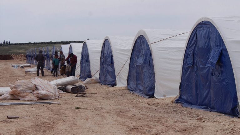 Refugees from Afrin in Serdem Refugee Camp face harsh winter conditions