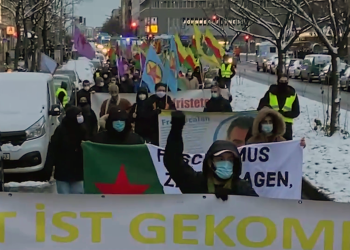 Kurdish youth organise anti-isolation protest in Berlin