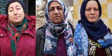 Women from Afrin protest Turkey’s attacks on Tall Rifat