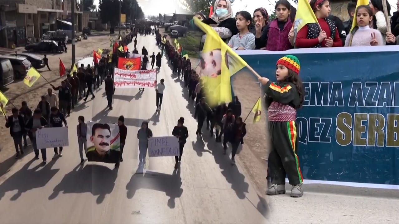 People in Rojava protest against Turkey’s Garê offensive