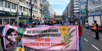 Pro-Kurdish groups take to the streets of Germany for Afrin