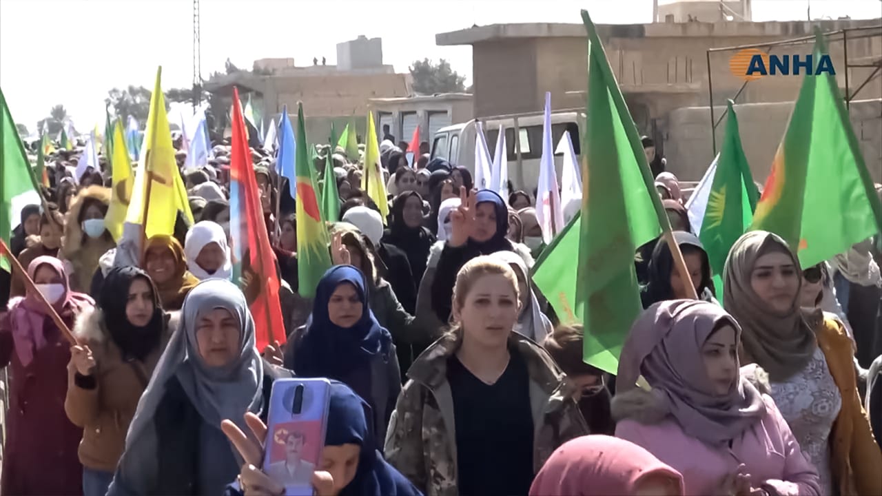 Women in North and East Syria take to the streets for 8 March