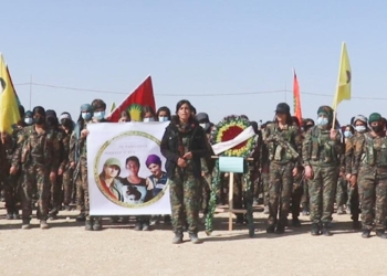 Female Yazidi Fighters organise celebrations for 8 March on Sinjar Mountains