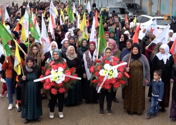 Commemoration for 12 March uprising in Derik