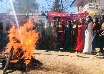 First Newroz fire in Diyarbakır, Turkey