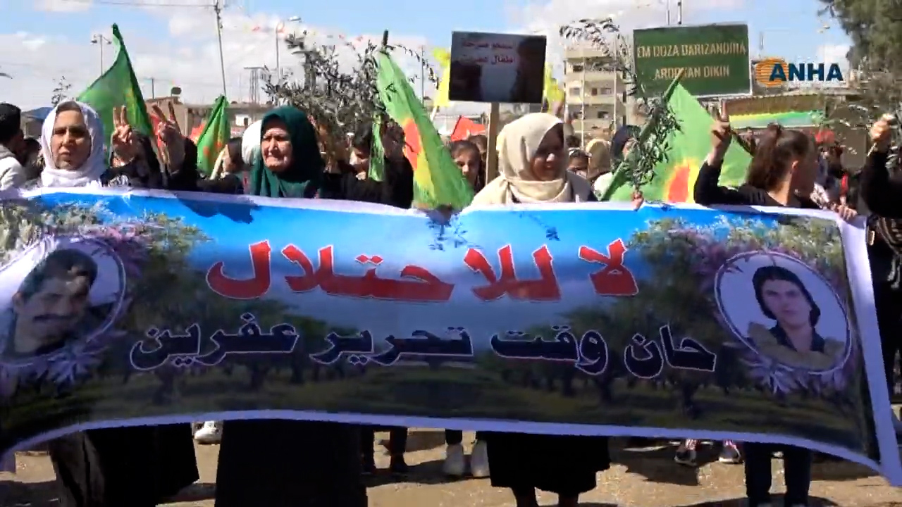 Protests in North East Syria mark the third year of occupation of Afrin