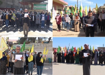 People of North and East Syria took the streets for Sinjar