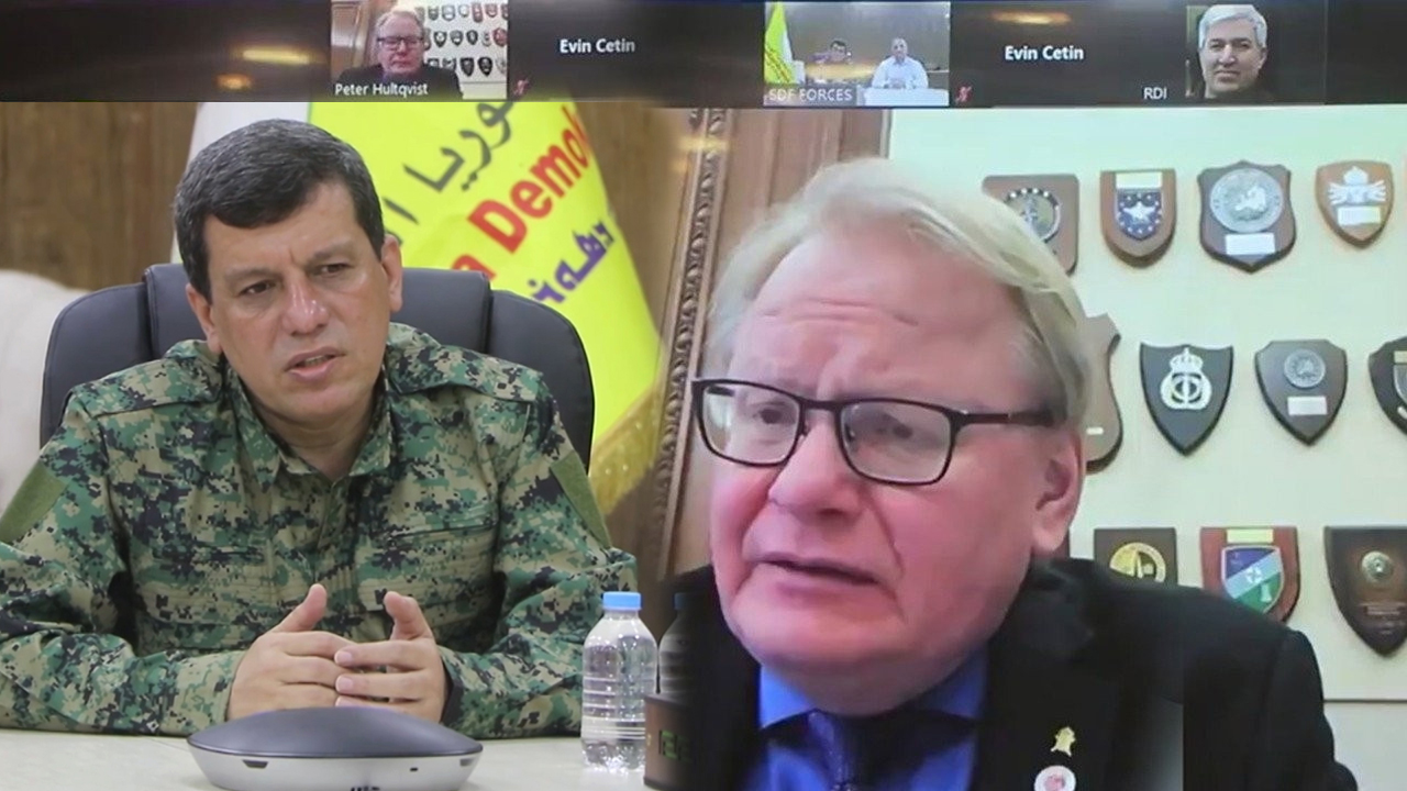 Sweden’s Defence Minister holds video conference with SDF Commander and Vice Co-Chair of AANES