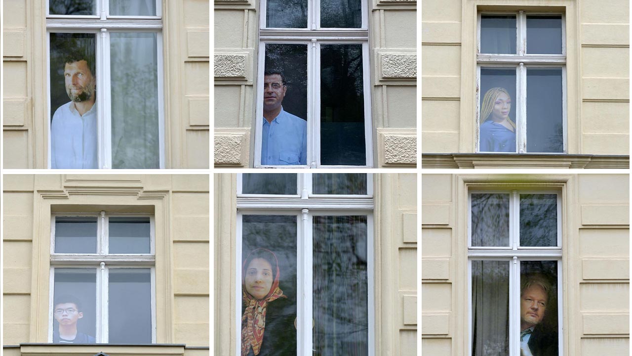Art installation in Berlin features Demirtaş and Kavala