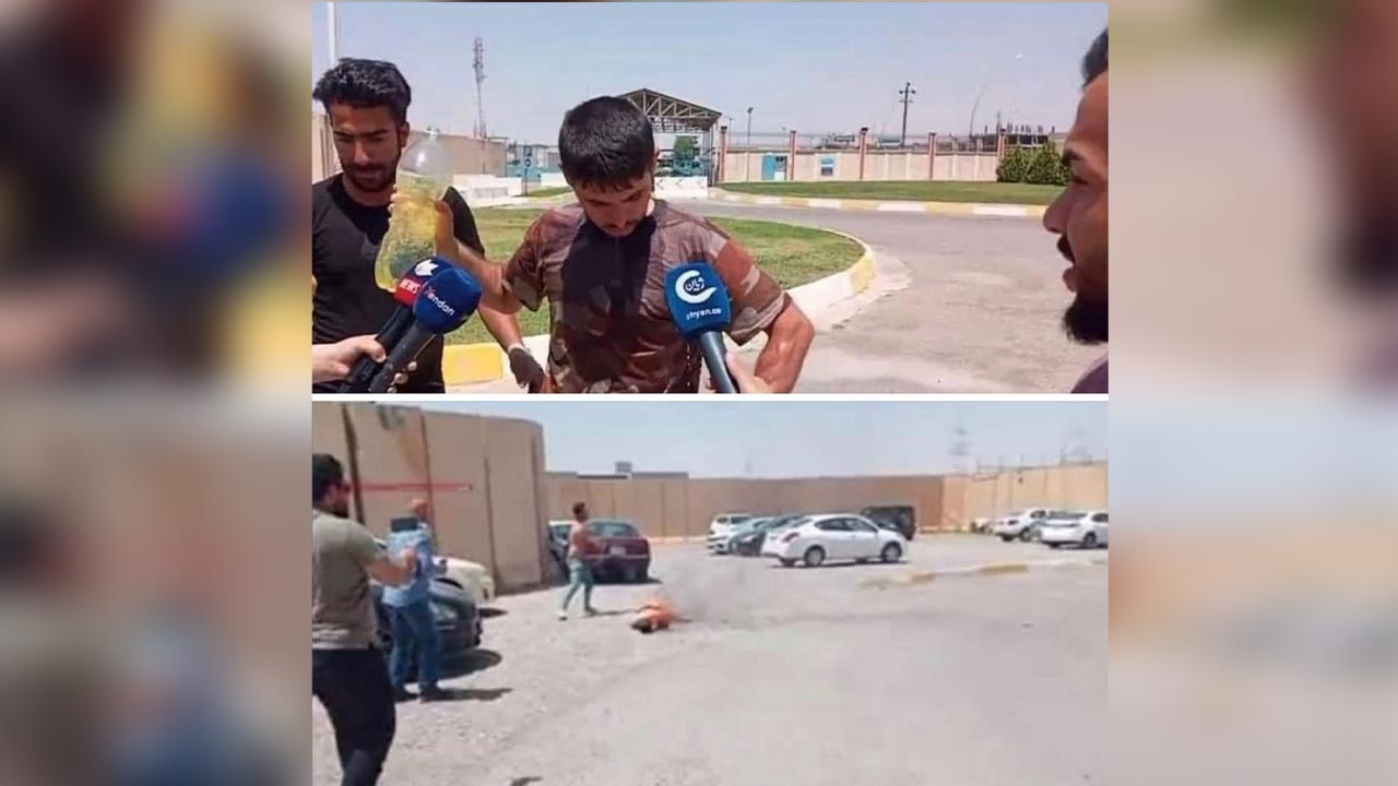 Kurdish refugee in Erbil sets his body alight saying: ‘I am hungry’