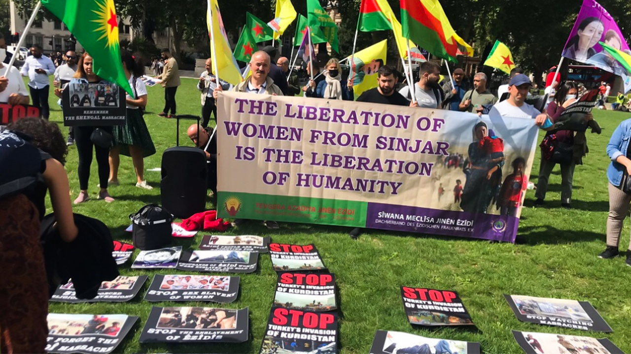 Hundreds in UK, France and Germany protest over Turkish air strike in Sinjar
