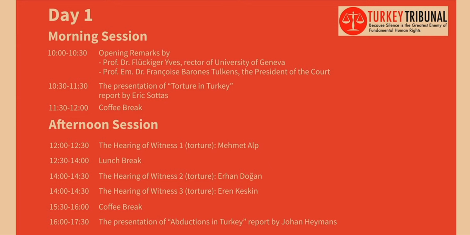 A tribunal begins work in Switzerland to assess allegations of human rights violations in Turkey