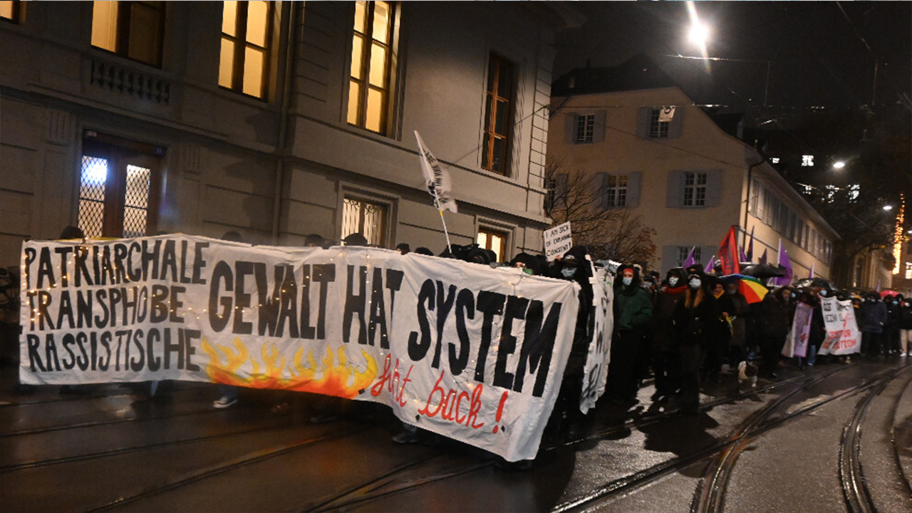 Women take to the streets in Germany and Switzerland in solidarity against violence