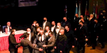 Rival group storm commemorative event for founder of racist movement in Turkey