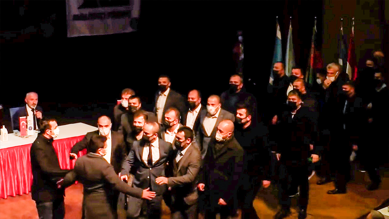 Rival group storm commemorative event for founder of racist movement in Turkey