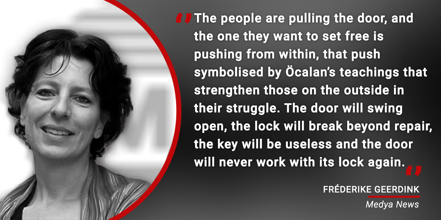 The door of Öcalan’s cell at Imralı is weakening