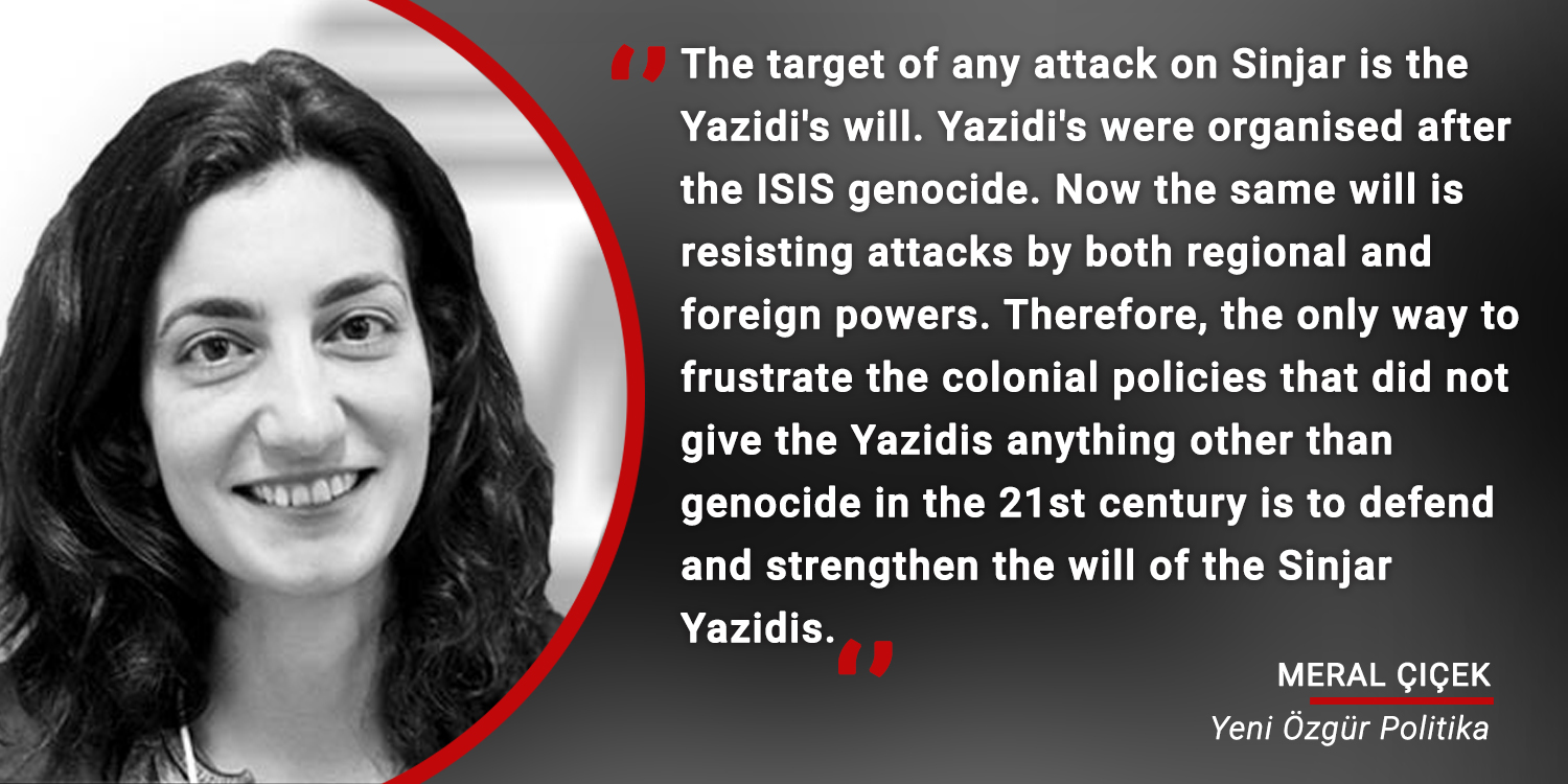 The attacks are against Sinjar’s will