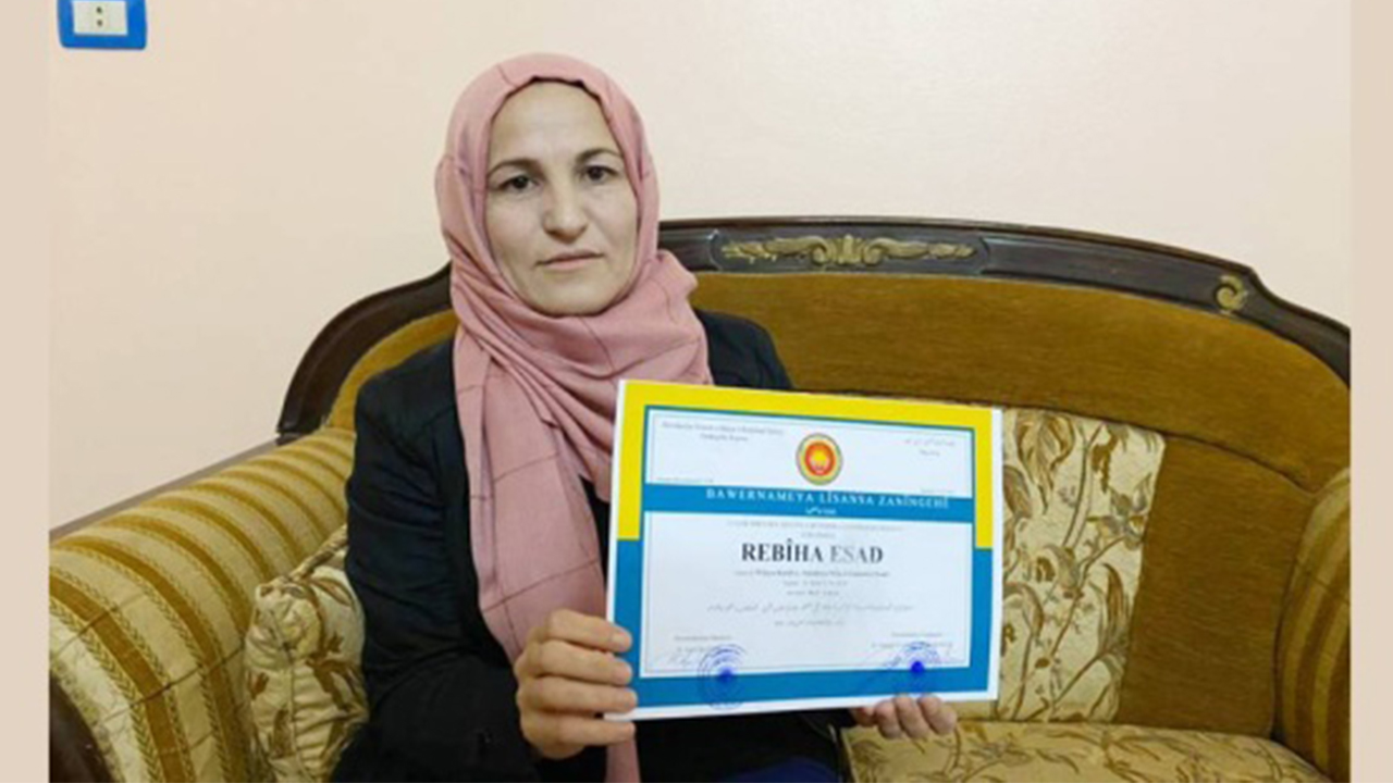 Forty-six-year-old woman graduates from Rojava University with first class degree, now a member of teaching staff