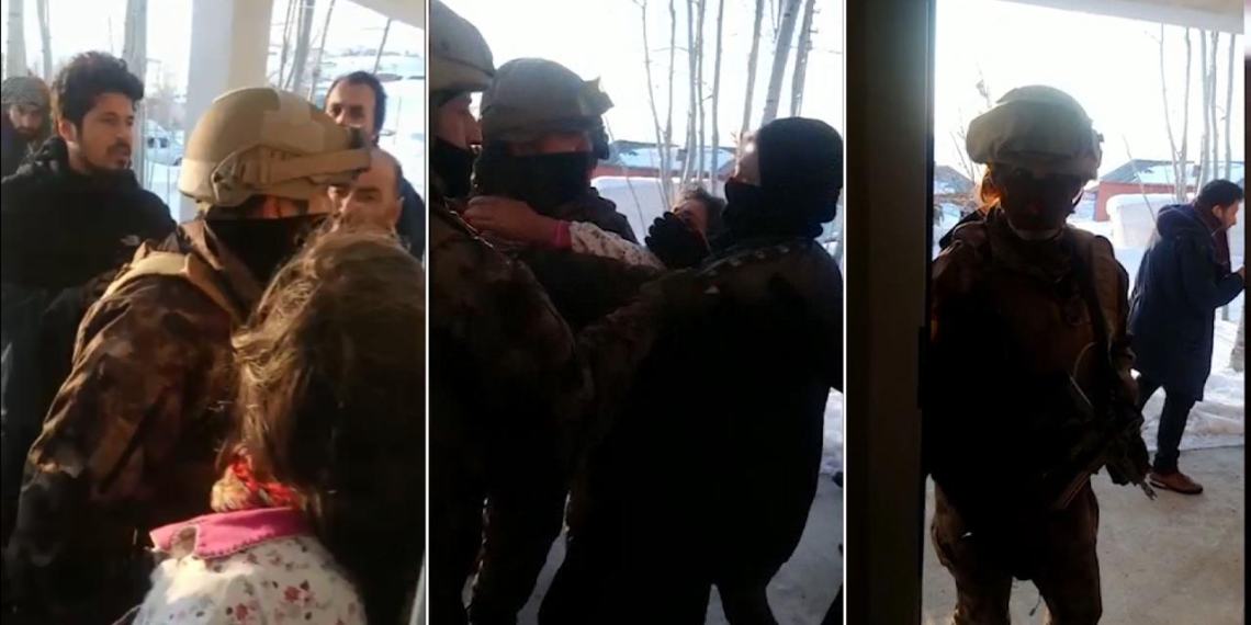 Turkish soldiers recorded forcing entry into house for search