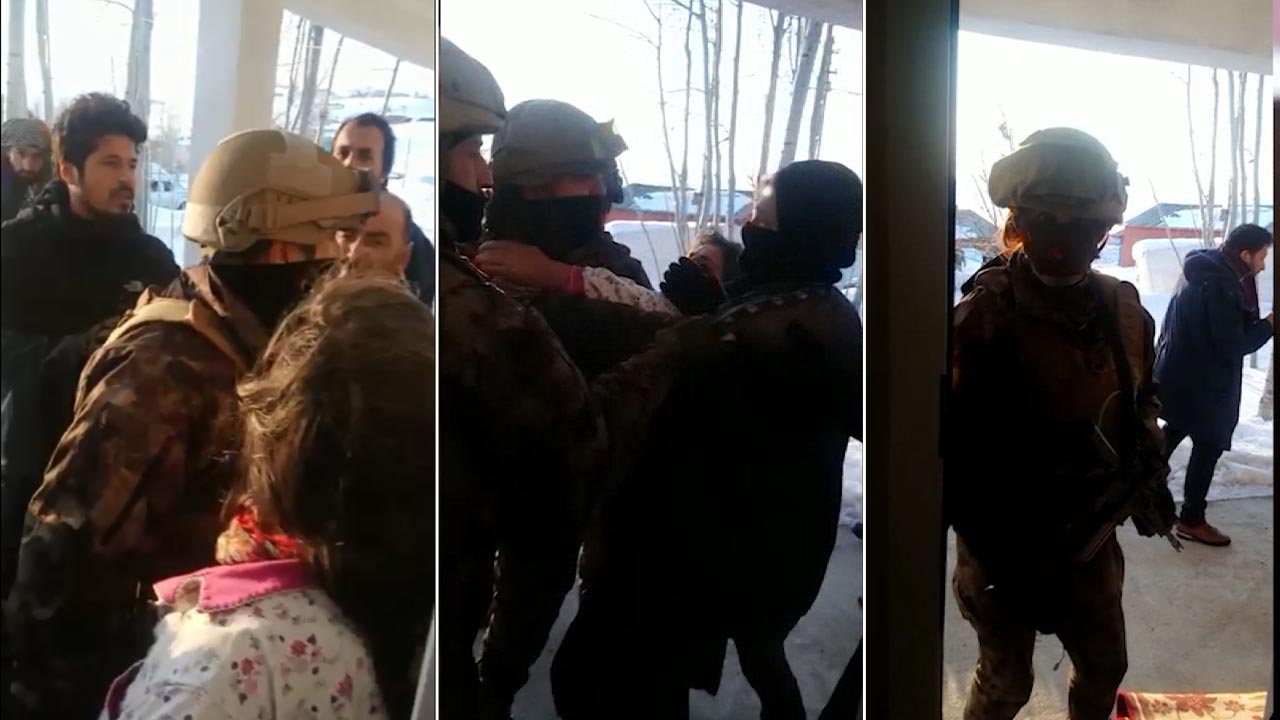 Turkish soldiers recorded forcing entry into house for search