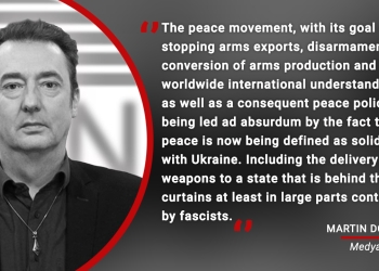 Peace comes through dialogue – militarism, arms exports and asymmetric measures lead to war
