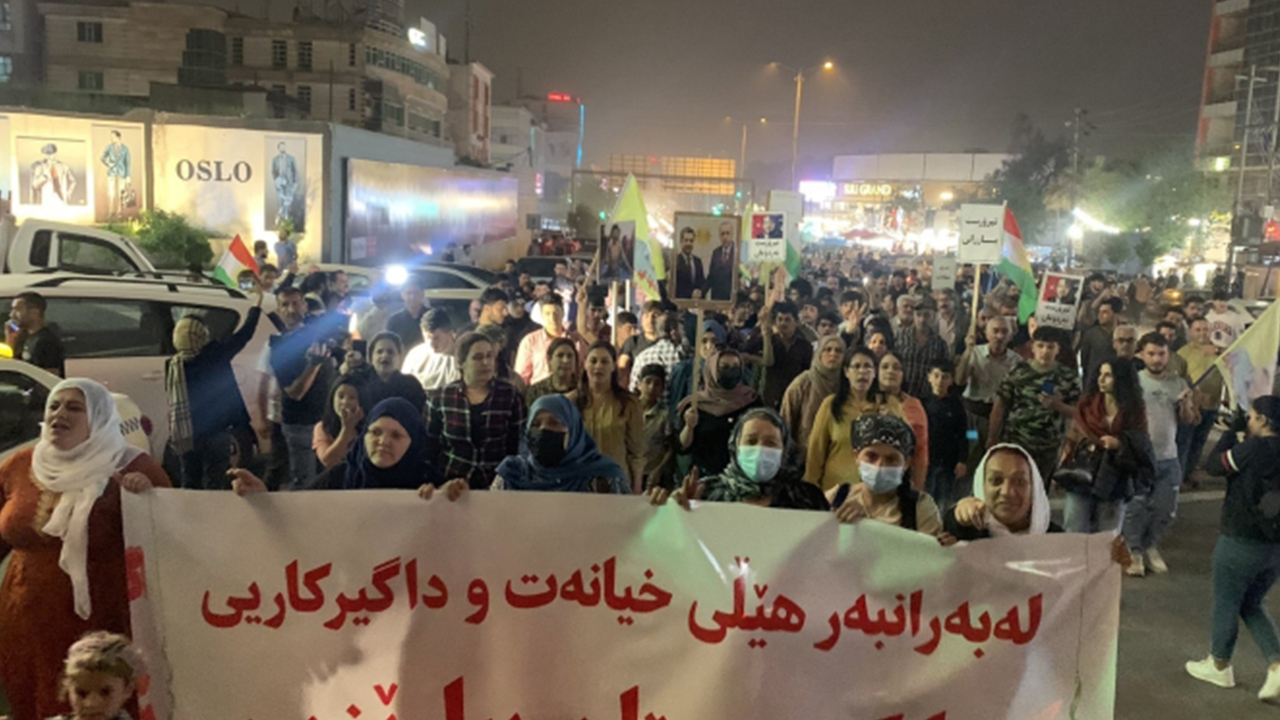 Massive march in Sulaymaniyah protesting against Turkey and the KDP