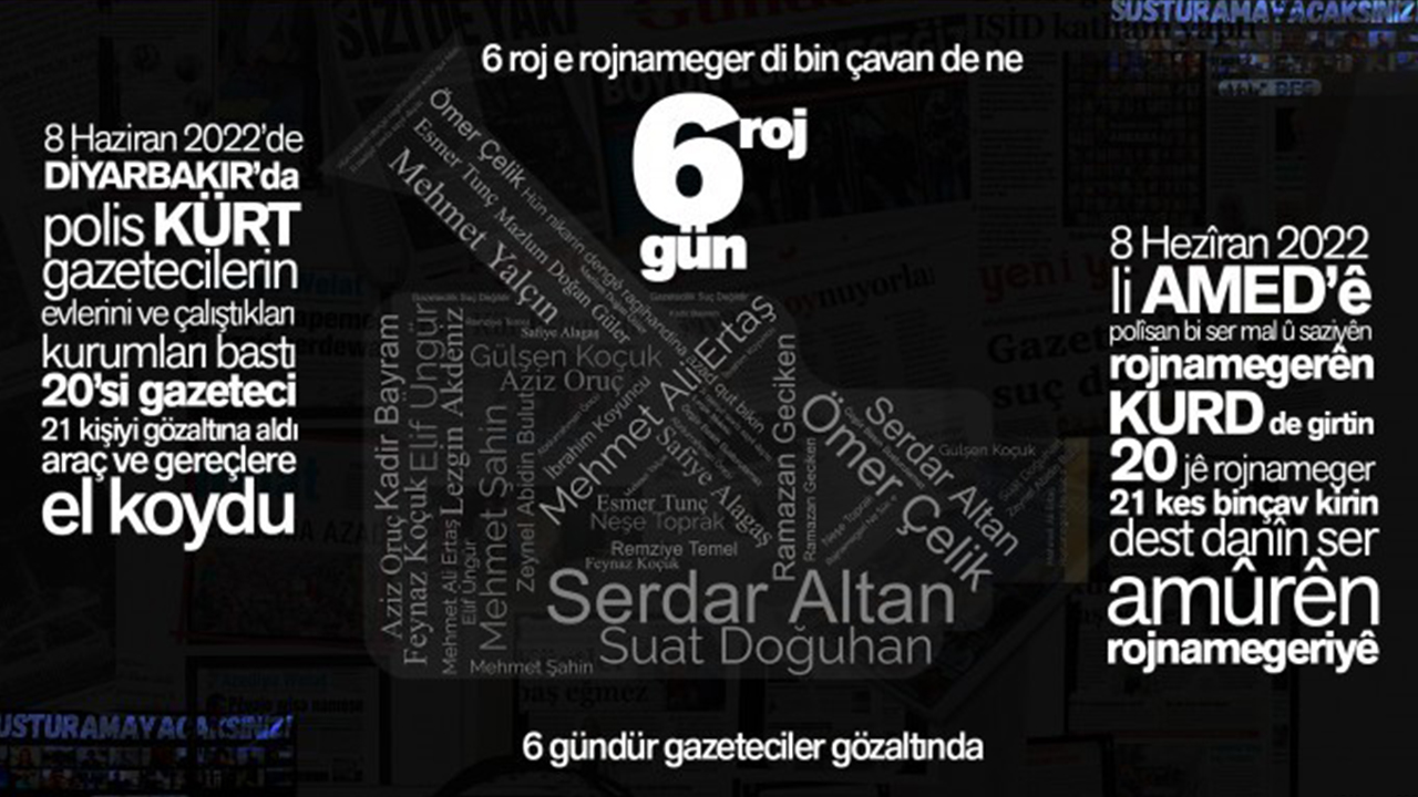 Mass arrests Day 6: Joint statement calls for release of Kurdish journalists