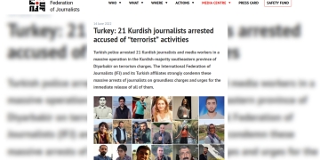 World’s largest journalist organisation calls for immediate release of Kurdish journalists in Turkey