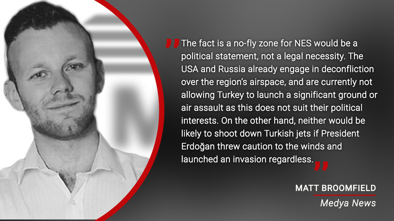 How could a no-fly zone for Rojava actually be achieved?