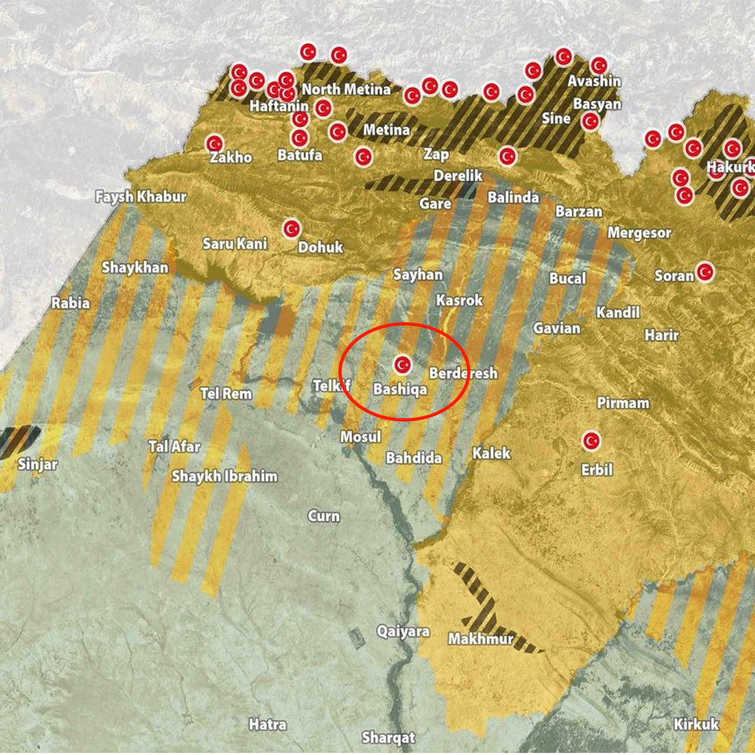 Turkish military base attacked with rockets in Nineveh province