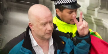 Activist Mark Campbell to face judge on terrorism charges over flag