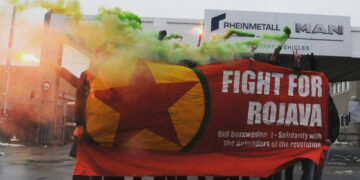 Protests against Turkey’s cross-border air strikes take place in European cities