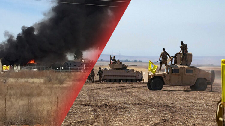 US-led coalition forces conduct joint exercises with Syrian Kurdish forces amid Turkish air raids