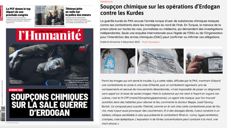 L’Humanité: Only an international investigation can clarify Erdoğan’s alleged chemical warfare against Kurds