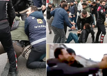 Turkish police officer slaps İstanbul chair of HDP during vigil against inhumane treatment of prisoners
