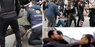 Turkish police officer slaps İstanbul chair of HDP during vigil against inhumane treatment of prisoners