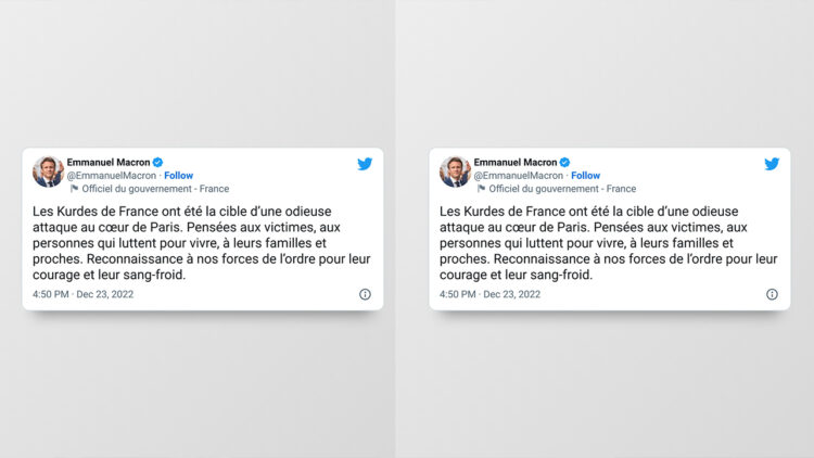 French president condemns “heinous attack” against Kurds