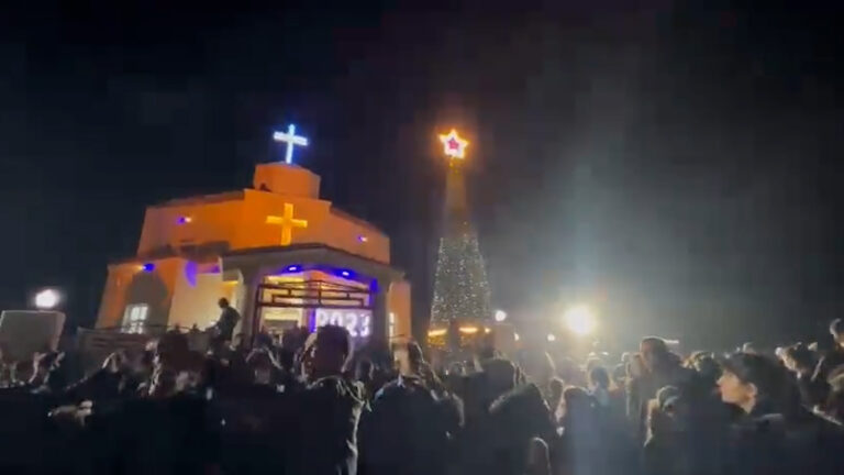 Christians in northeast Syria celebrate Christmas