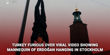 Turkey furious over viral video showing mannequin of Erdoğan hanging in Stockholm