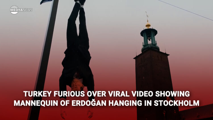 Turkey furious over viral video showing mannequin of Erdoğan hanging in Stockholm