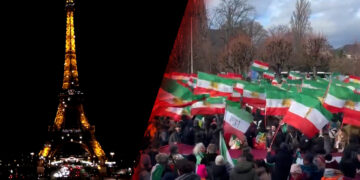 Eiffel Tower in Paris lit up with “Woman Life Freedom” in support of Iranians