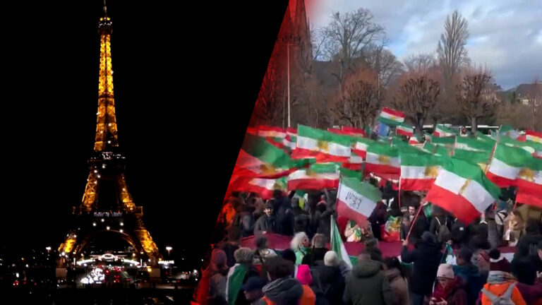Eiffel Tower in Paris lit up with “Woman Life Freedom” in support of Iranians