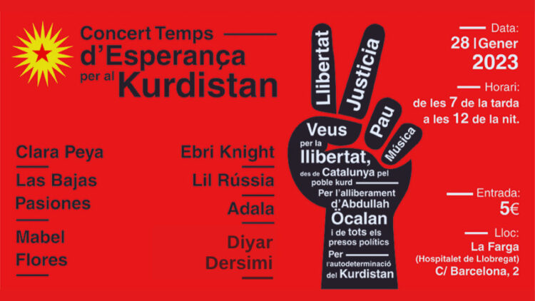 Concert to be held in Barcelona to support Kurdish political prisoners