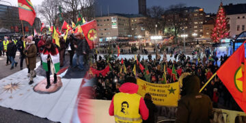 Pro-Kurdish protestors in Stockholm call on Sweden to defy Turkey’s demands