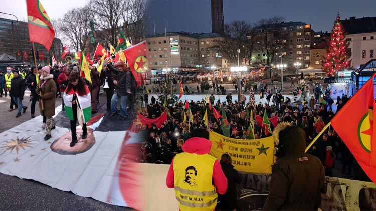 Pro-Kurdish protestors in Stockholm call on Sweden to defy Turkey’s demands