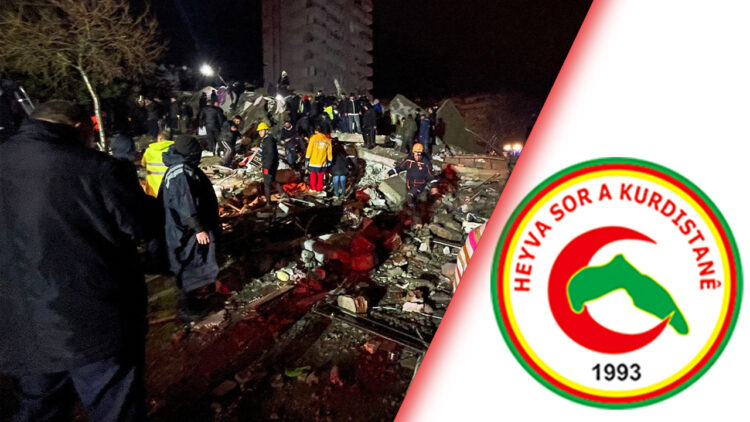 Kurdistan Red Crescent’s campaign will provide relief for earthquake victims