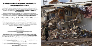 HDP Europe issues an urgent call to provide shelter to earthquake victims