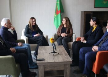 German Left Party co-chair Wissler visits pro-Kurdish Democratic Regions Party (DBP)