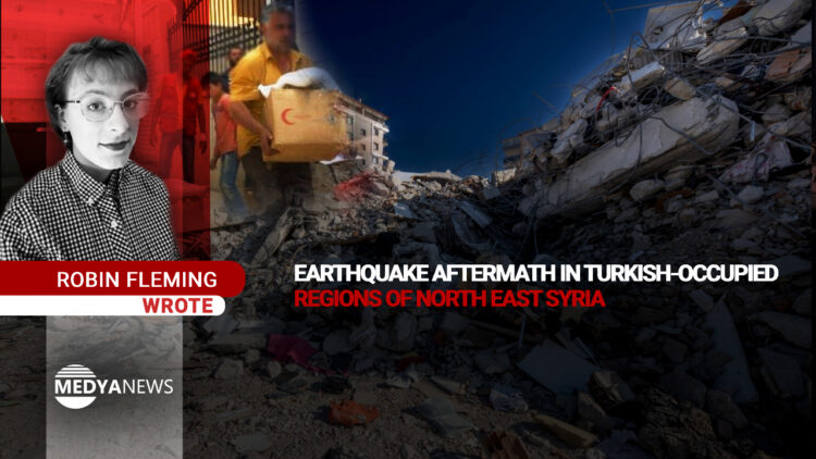 Earthquake aftermath in Turkish-occupied regions of north east Syria