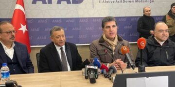 KRI President Barzani visits earthquake regions in Turkey